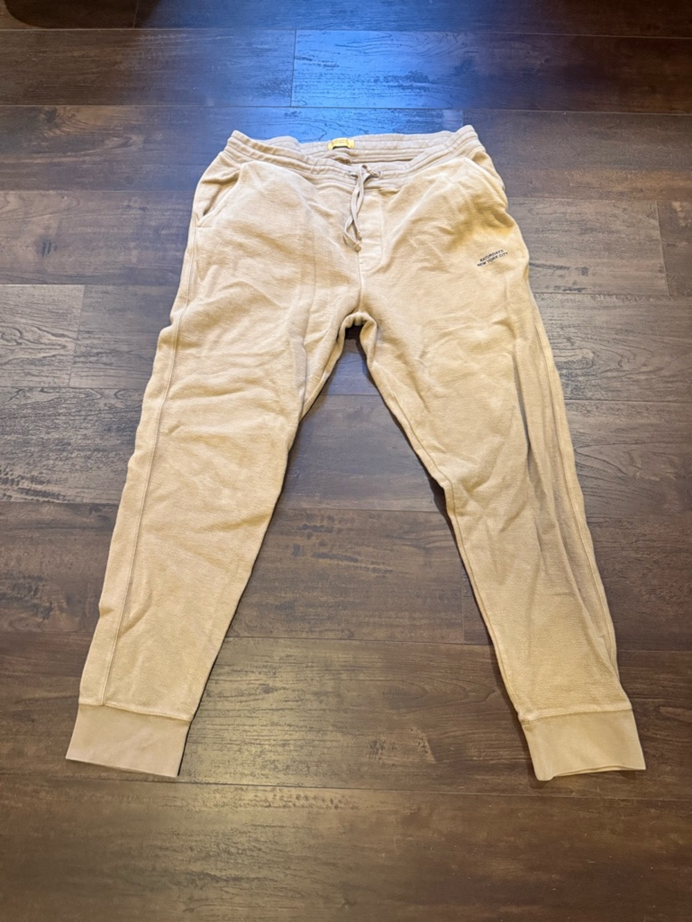 Saturdays New York City Tan Knit Drawstring Joggers